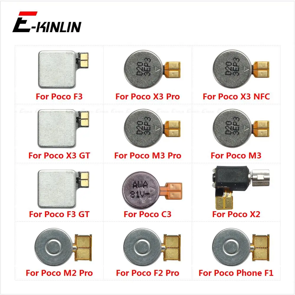 Módulo Vibrador, Motor de Vibración, Cable Flexible para XiaoMi PocoPhone Poco C3 X2 X3 NFC M2 M3 F3 GT F2 Pro F1