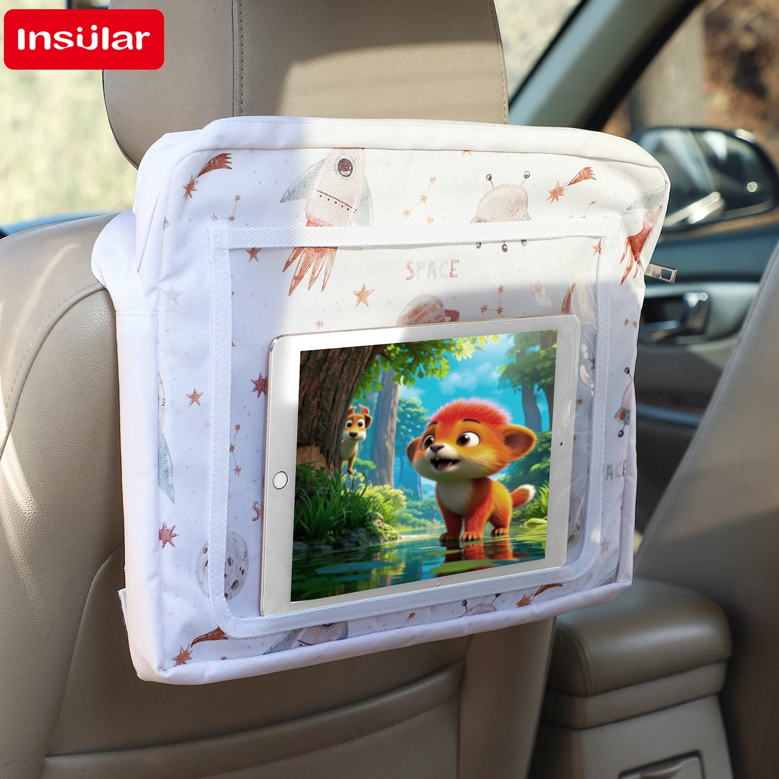 INSULAR Tablica do pisania Taca podróżna Samochód dla dzieci Przenośna tablica do pisania Torba do przechowywania zabawek Tablet Komputer Stała torba Wielofunkcyjna
