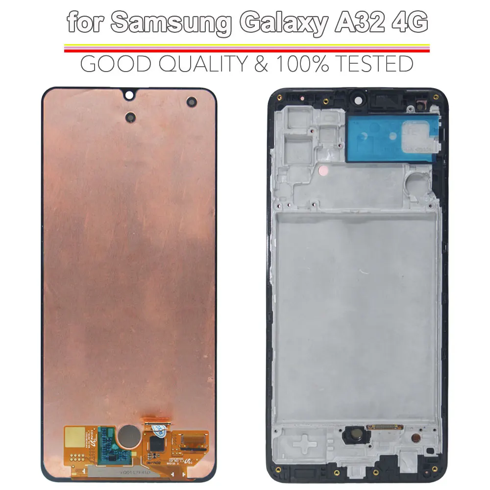 AMOLED LCD لسامسونج غالاكسي A32 4G الهاتف عرض تعمل باللمس استبدال لسامسونج A325F A325M A325N LCD اللمس محول الأرقام