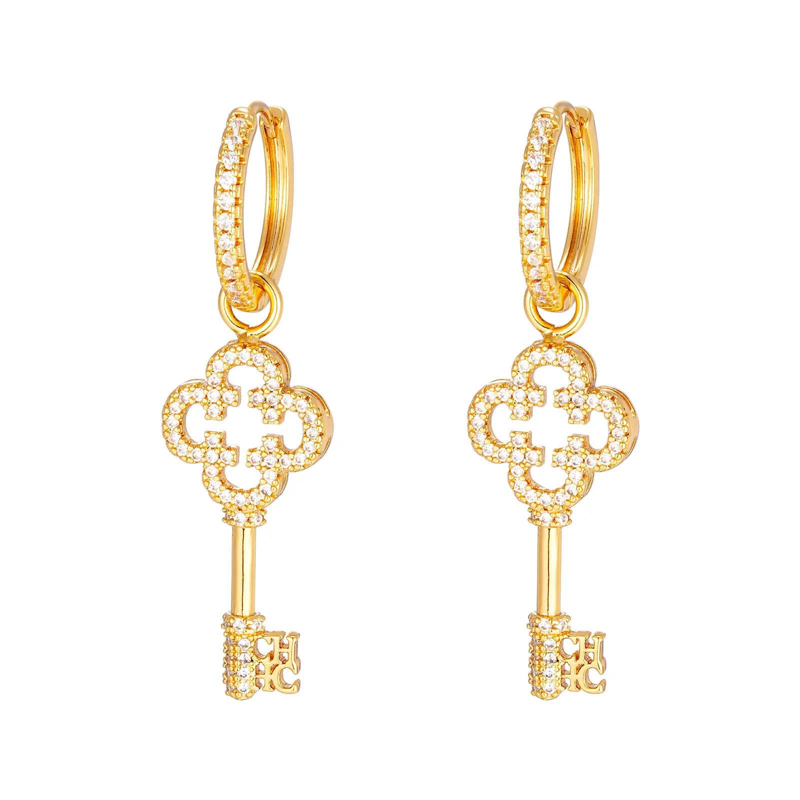 

Женское ожерелье с подвеской CHHC, сверкающая цепочка на ключицу из циркония, элегантный комплект висячих серег, модное заявление