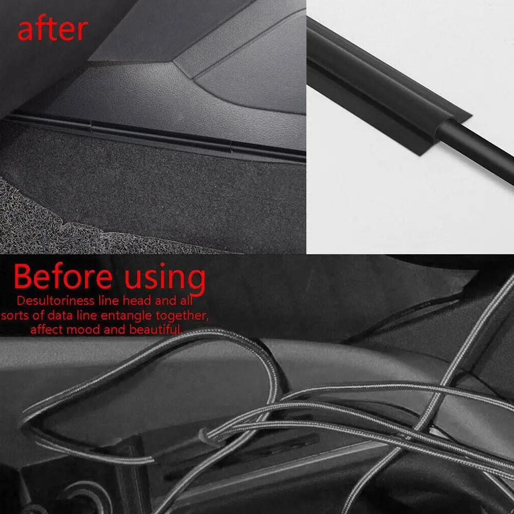 4pcs/set Car Interior Cable Line Sleeve Protector Universal Hidden Wire Cover Clips Automobile Interior Accessories Car Styling