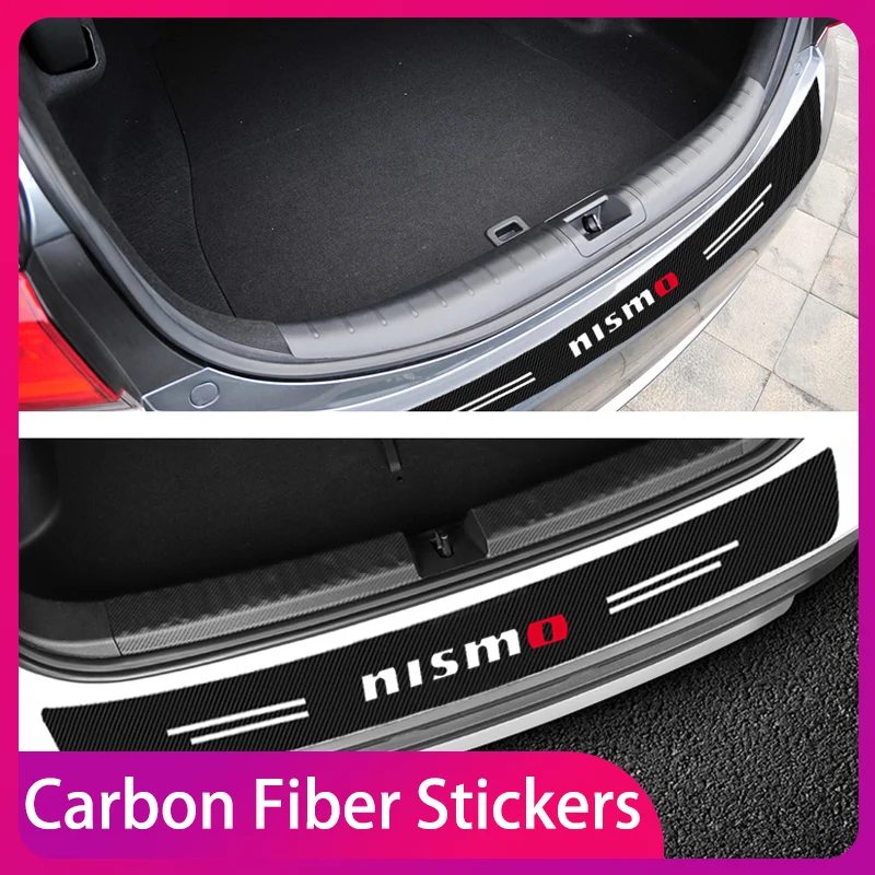 

Car Rear Bumper Load Edge Carbon fiber film Protector Stickers For Nismo Nissans Tiida Teana Skyline Juke X-trail Almera Qashqai