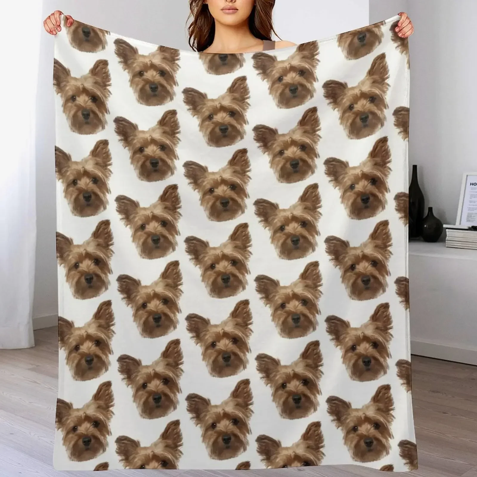 Yorkshire Terrier Throw Blanket Flannels Cute halloween Large Blankets