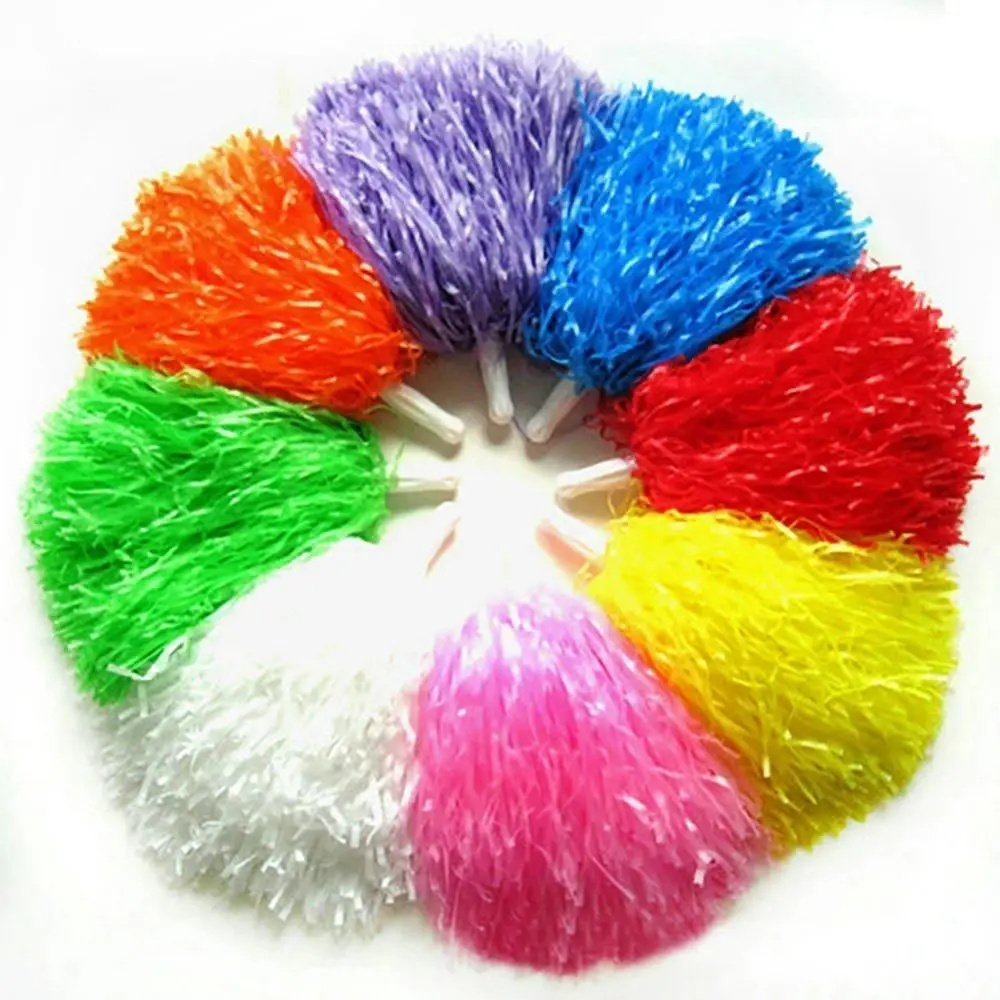 1pair 9 Colors Fancy Competition Flower Cheerleader pompoms Club Sport Supplies Dance Party Decorator Cheerleading Cheering Ball