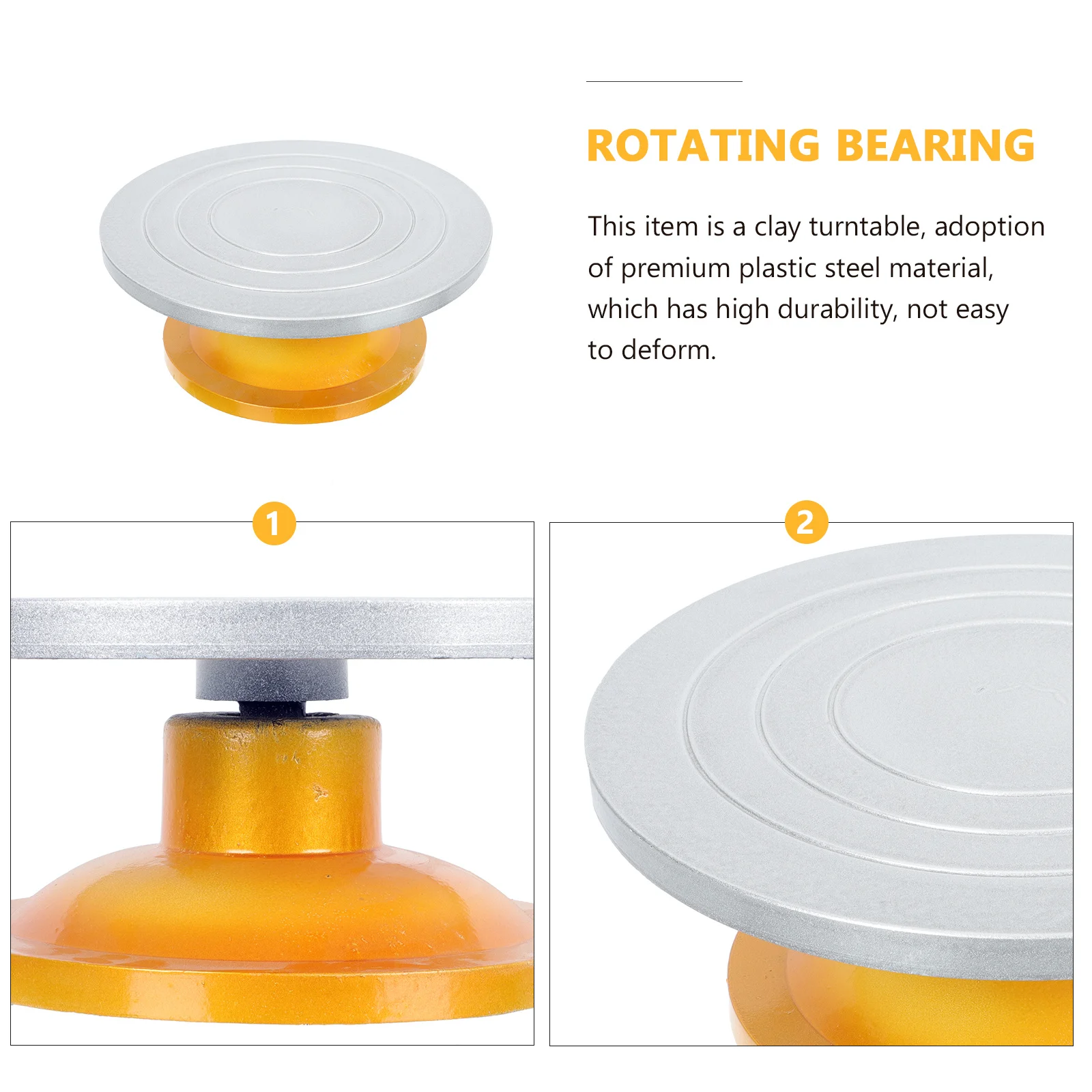 

Manual Clay Turntable Durable Plastic Steel Rotating Plate For Ceramic Art Class 360 Degree Swivel Base Sculpting Tool