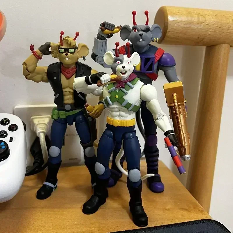 재고 있음 오리지널 Nacelle 1/12 스케일 오토바이 마우스 화성인 마우스 Slotvini 3 피스 세트 싱글 세트 액션 피규어 장난감 선물