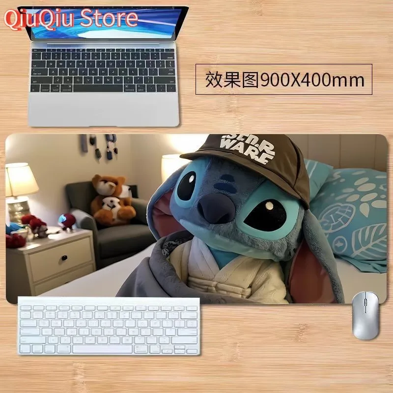 Interstellar Baby Stitch Mouse Pad Bàn Phím Quá Khổ Miếng Lót Dễ Thương Seaming Chống Bụi Bẩn Chống Trơn Trượt Bàn Pad