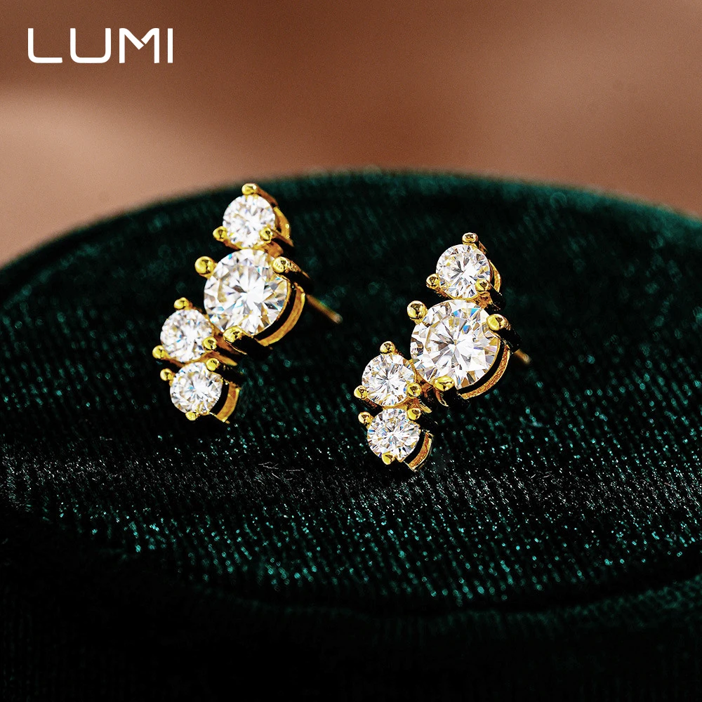 

Изысканные серьги-гвоздики из серебра S925, всего 1,6 карата, муассанит, блестящие бриллианты для женщин, повседневная одежда, подарок на годовщину, день рождения