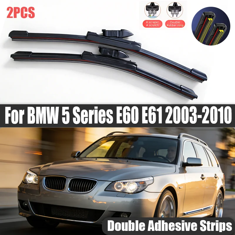 

For BMW 5 Series E60 E61 2003-2010 2004 2005 2006 2007 2008 2009 Front Windshield Wiper Blades Windscreen Wipers