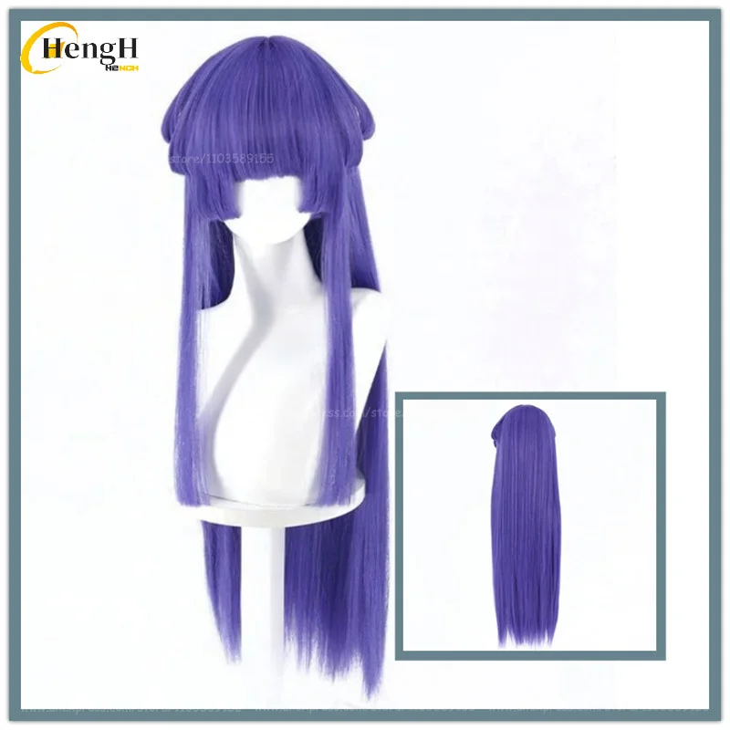 

In Stock Anime Furude Rika Long 80cm Dark Purple Wig Heat Resistant Synthetic Hair Halloween Party Cosplay Anime Wigs + Wig Cap
