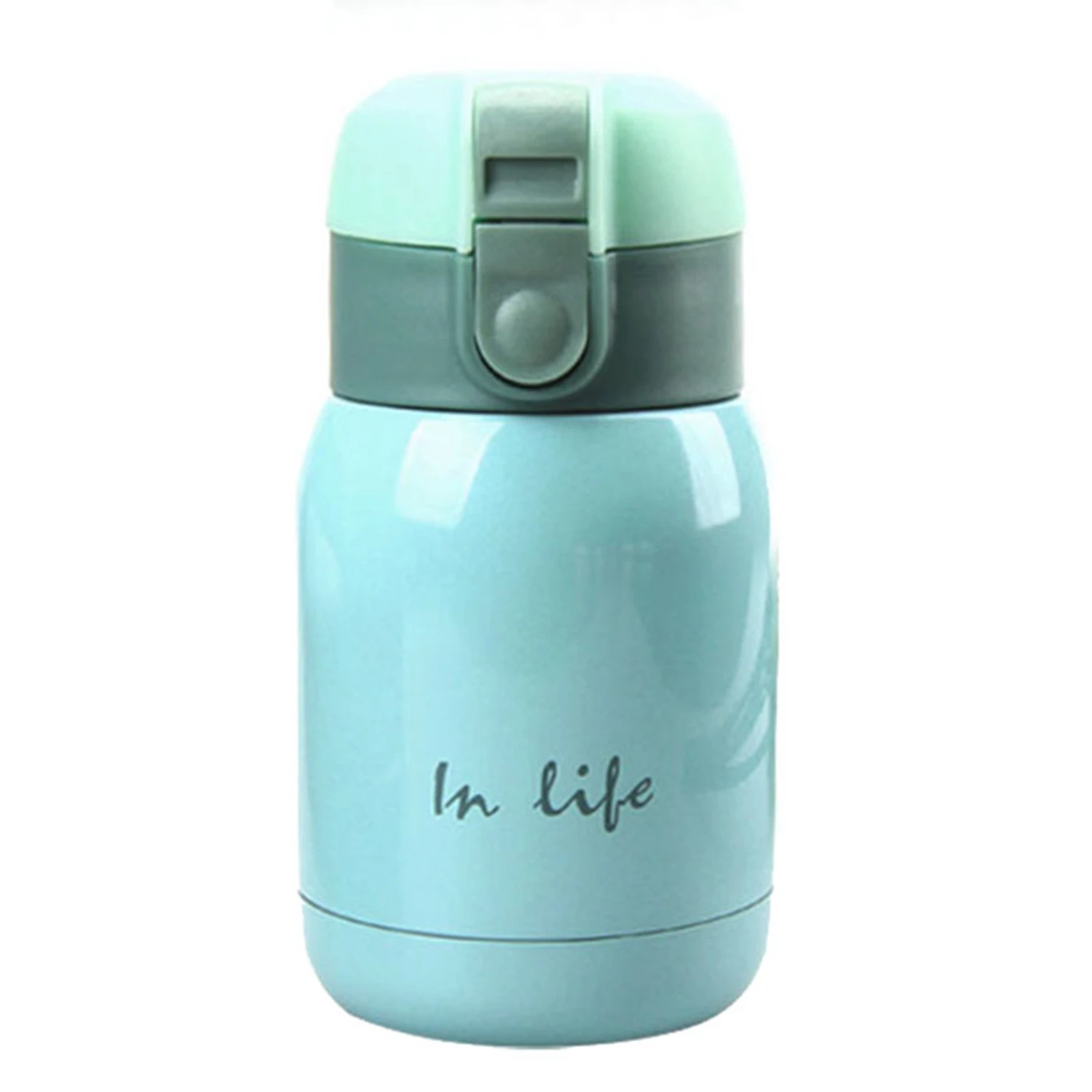 

2Pcs Mini Stainless Steel Big Belly Thermos Bottle(SKY BLUE/PINK)200Ml-B51B