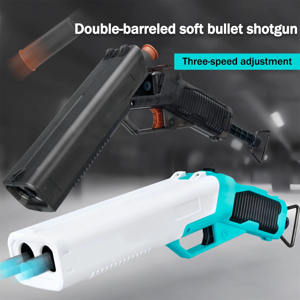 

Soft bullet toy shotgun Double-barrel Shell Throwing Manual Shooting Launcher Airsoft Gun Pistol for Adult Kids Outdoor Games