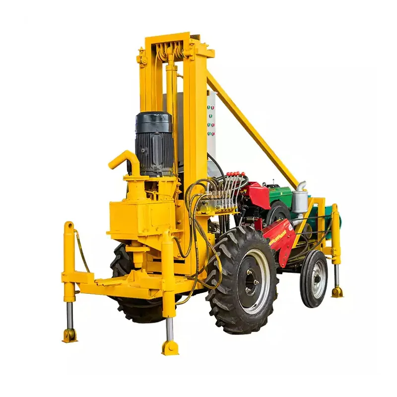 Factory High Quality Small Deep Well Drilling Equipment Portable 150m Diesel Tractor Mounted Water Well Drilling Rig Machine