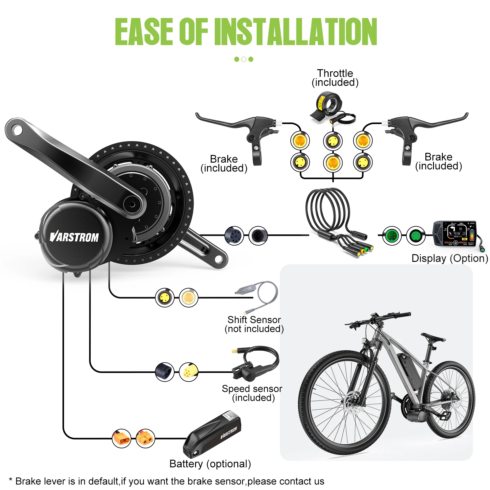Tongsheng TSDZ8 750W TSDZ2B 500W 250W Motor Kit Mid Drive Torque Sensor Bicycle Engine Electric Bike Conversion Kit BB 68-73mm