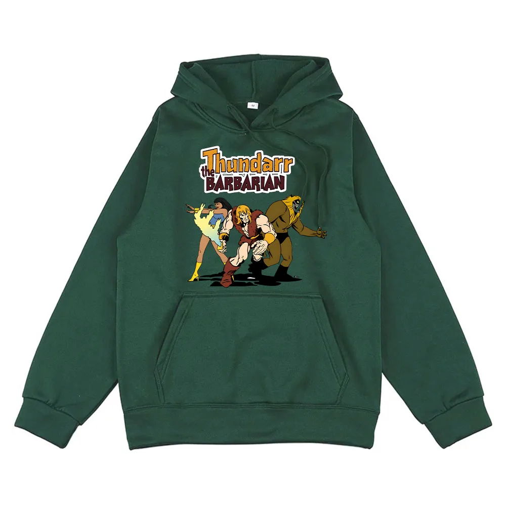 

Thundarr TheBarbarian Hoodies Long Sleeve Anime Sweatshirts With Hooded Comic Clothing moletom women/men printed versatile Hoody