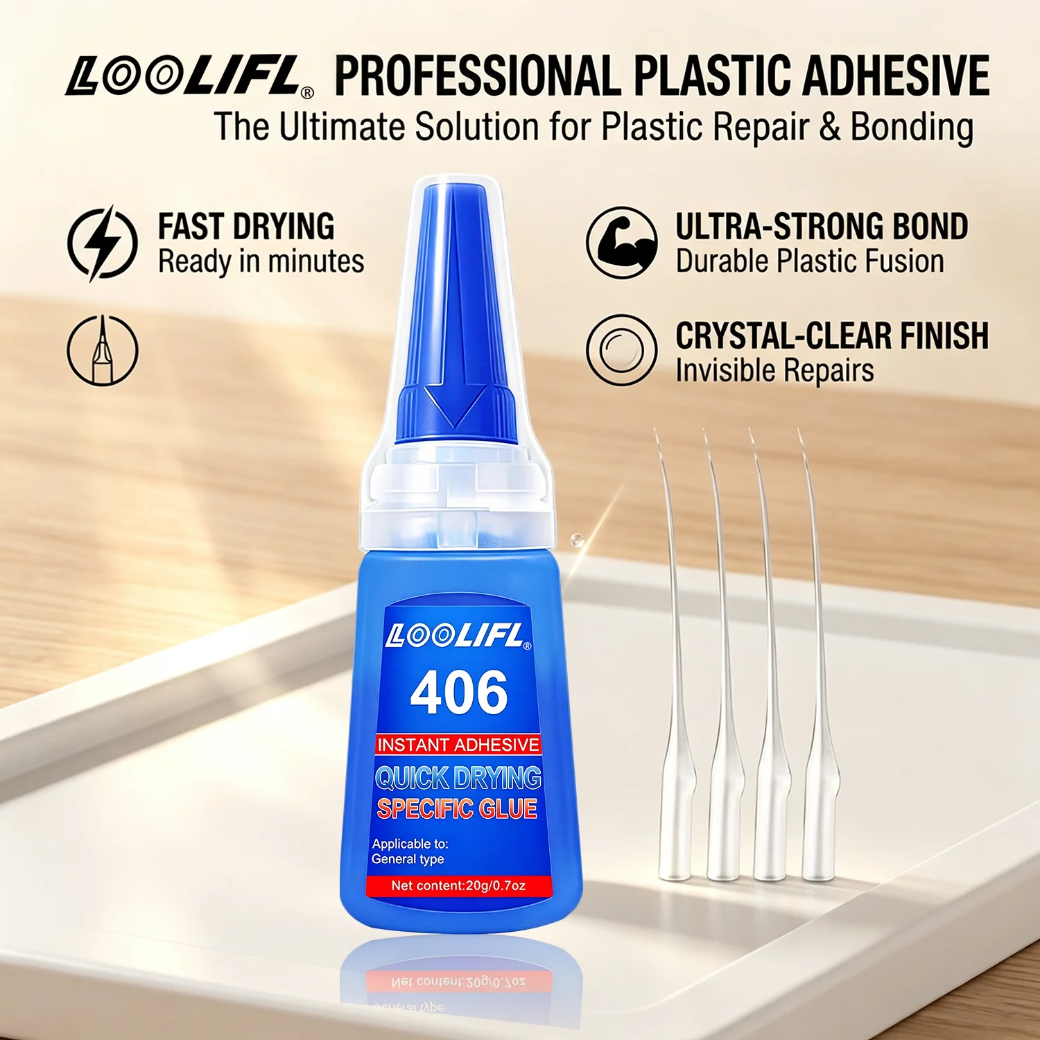 3D Printing Plastic - Cola CA Super Rápida e Fina,