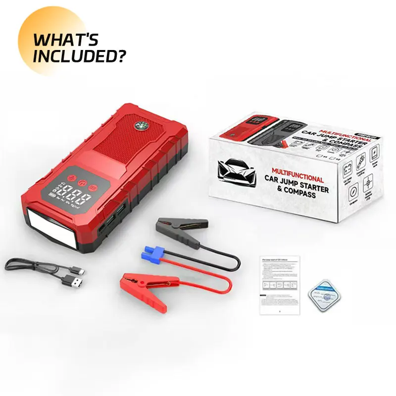 Power Bank Car Jump Starter Portable Car Battery Emergency Booster Wireless Charging 12V Auto Starting Device - Image 6