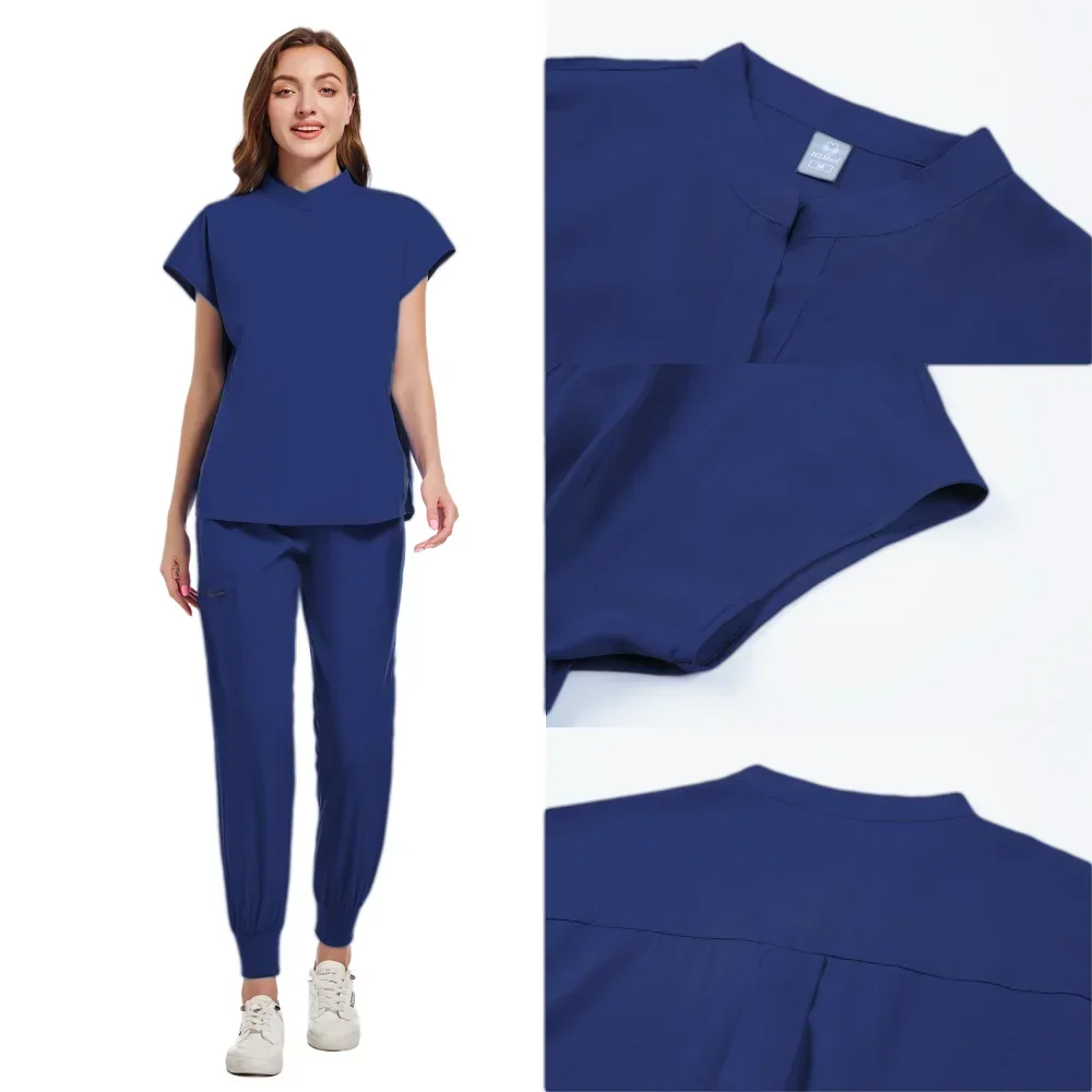 Uniforme medica chirurgia Scrub Shirt manica corta Pet Doctor infermiera infermieristica uniforme infermiera infermieristica salone di bellezza Spa abiti da lavoro