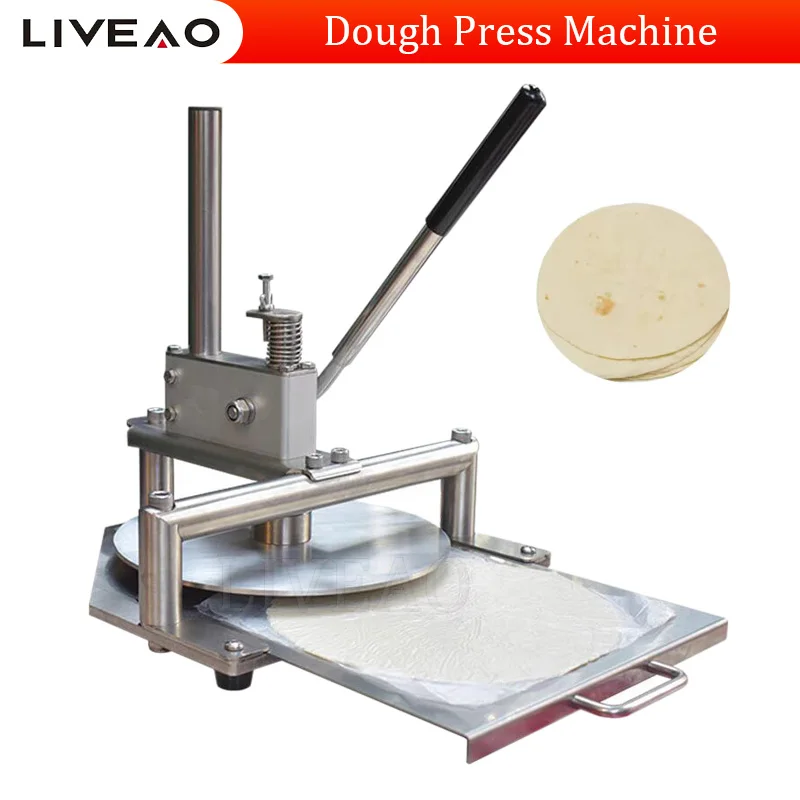 30cm Adjustable Thickness Commercial Hand Pizza Dough Press Machine Manual Hand Pizza Dough Flattening Press