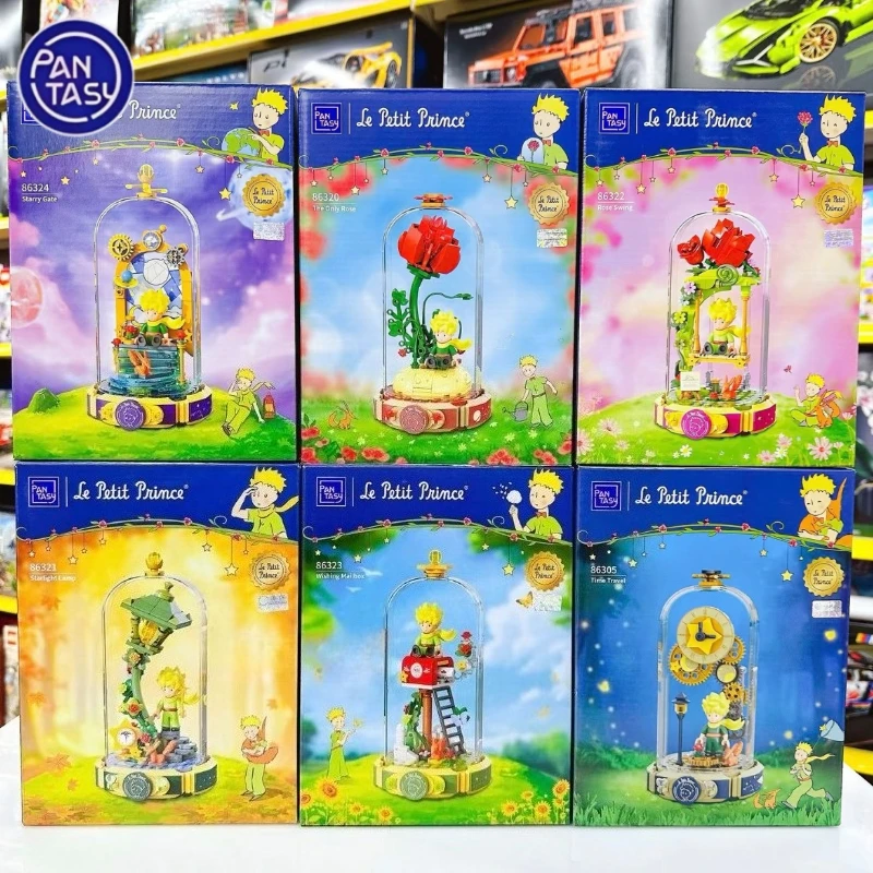 

Pantasy Rose Eternal Little Prince Building Blocks Fantasy Scene Assembly Cute Toys Splicing Model Gift Luggage Building Blocks