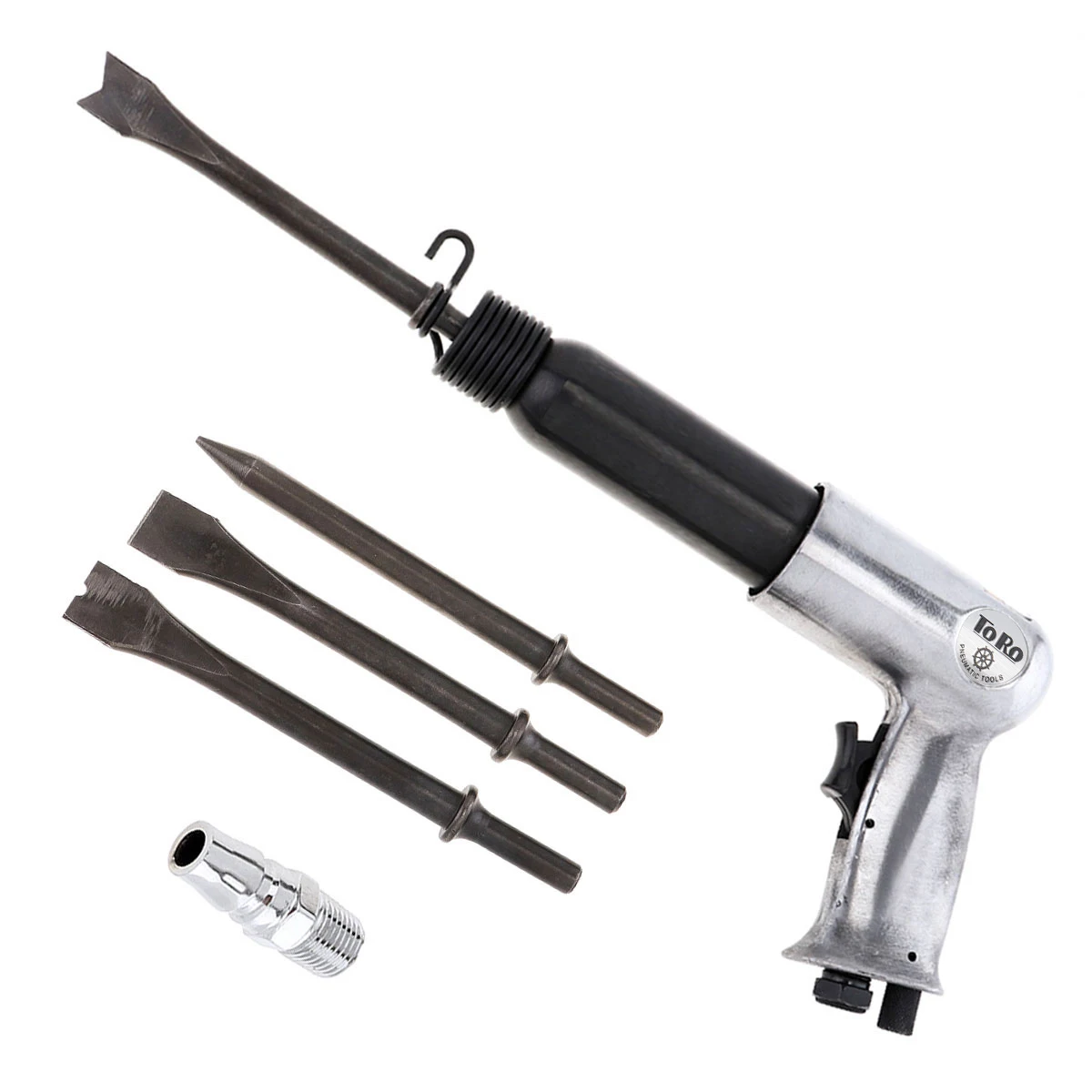 Professional Air Hammer Handheld Air Shovel Small Gas Shovels Rust Remover Pneumatic Tools with 4 Chisels