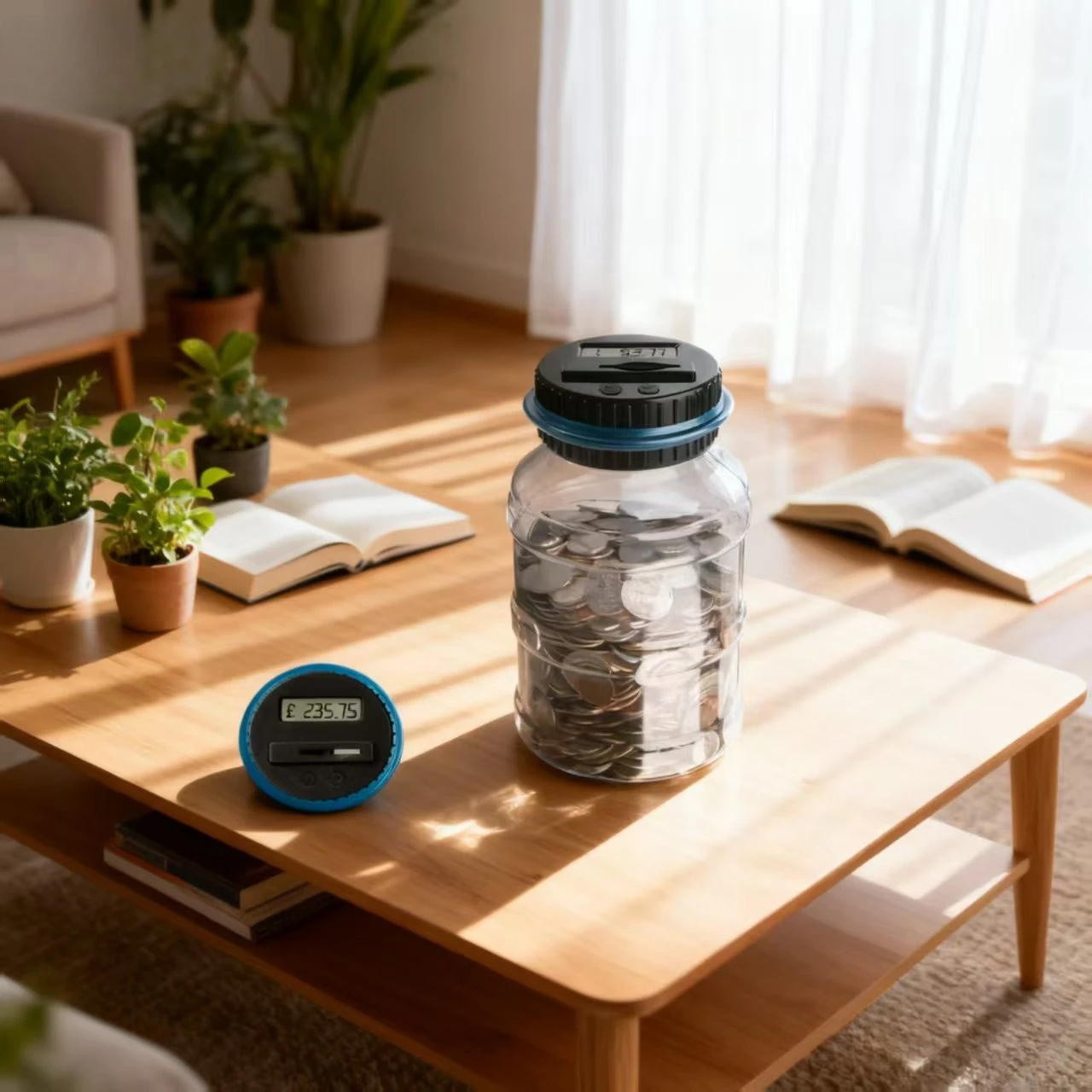 لعبة حصالة الخنزير الإبداعية الذكية العد 1.8 لتر جنيه الدولار اليورو فقط لا يمكن أن توفير بنك الخنزير #4