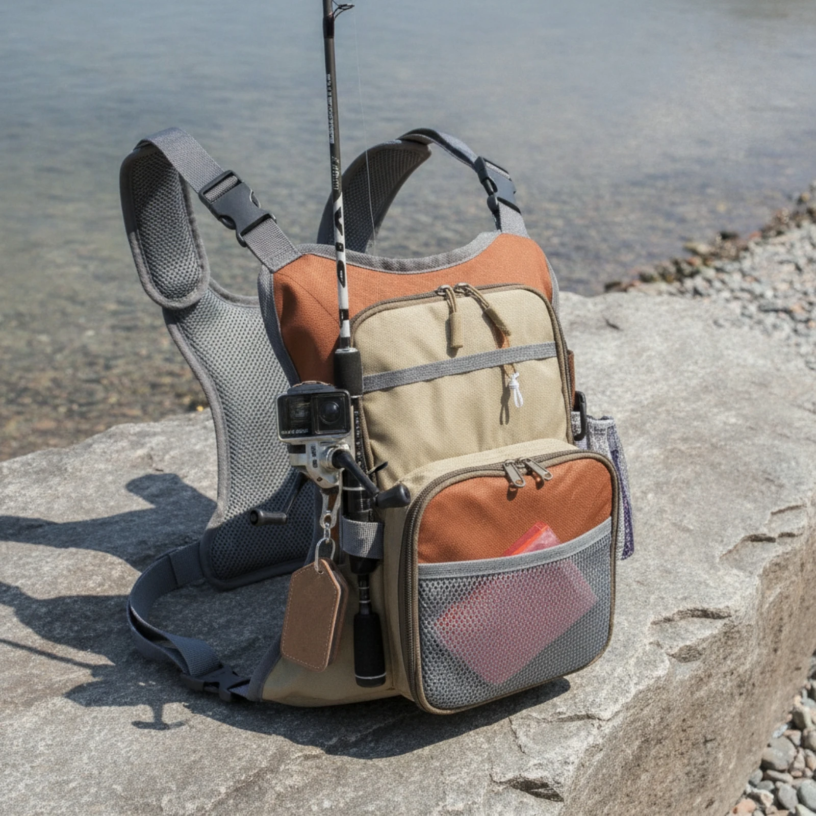 Fishing Chest Pack Compact Fis - Fishing Vest 评论和价格