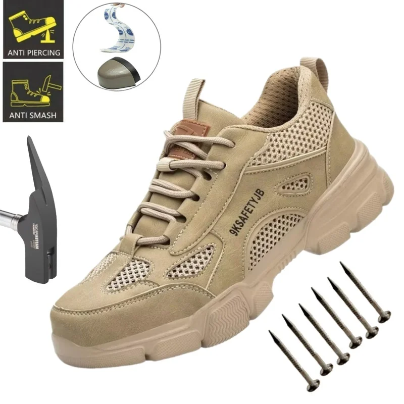 

New Neutral Safety Shoes, Unisex Work And Sports Shoes, Anti-Smashing Shoes, Comfortable, Lightweight Safety Boots, Safety Shoes