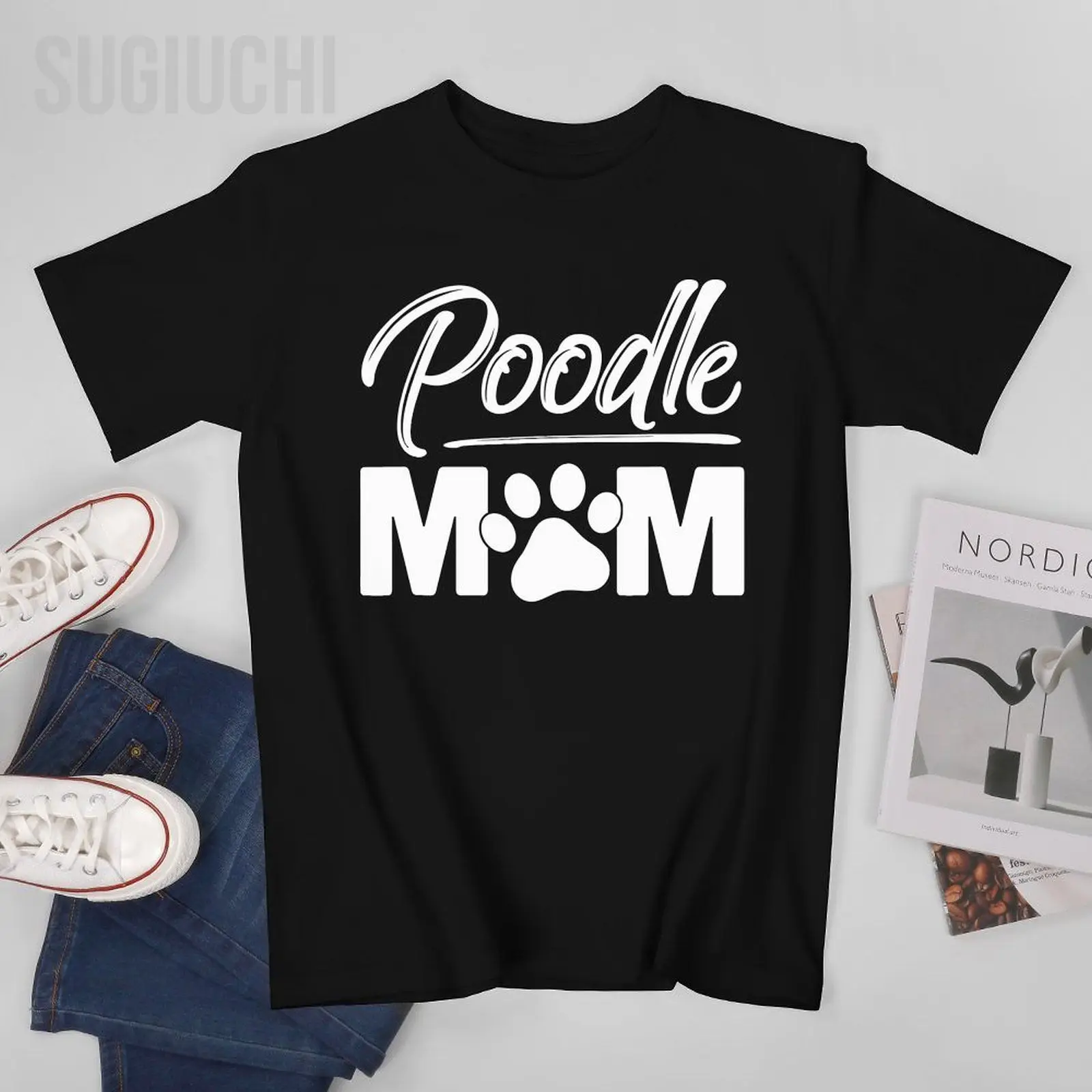 Unisex Men Miniature Toy Standard Poodle Mom Dog Owner Lover Tshirt Tees T Shirts Women Boys 100% Cotton T-Shirt