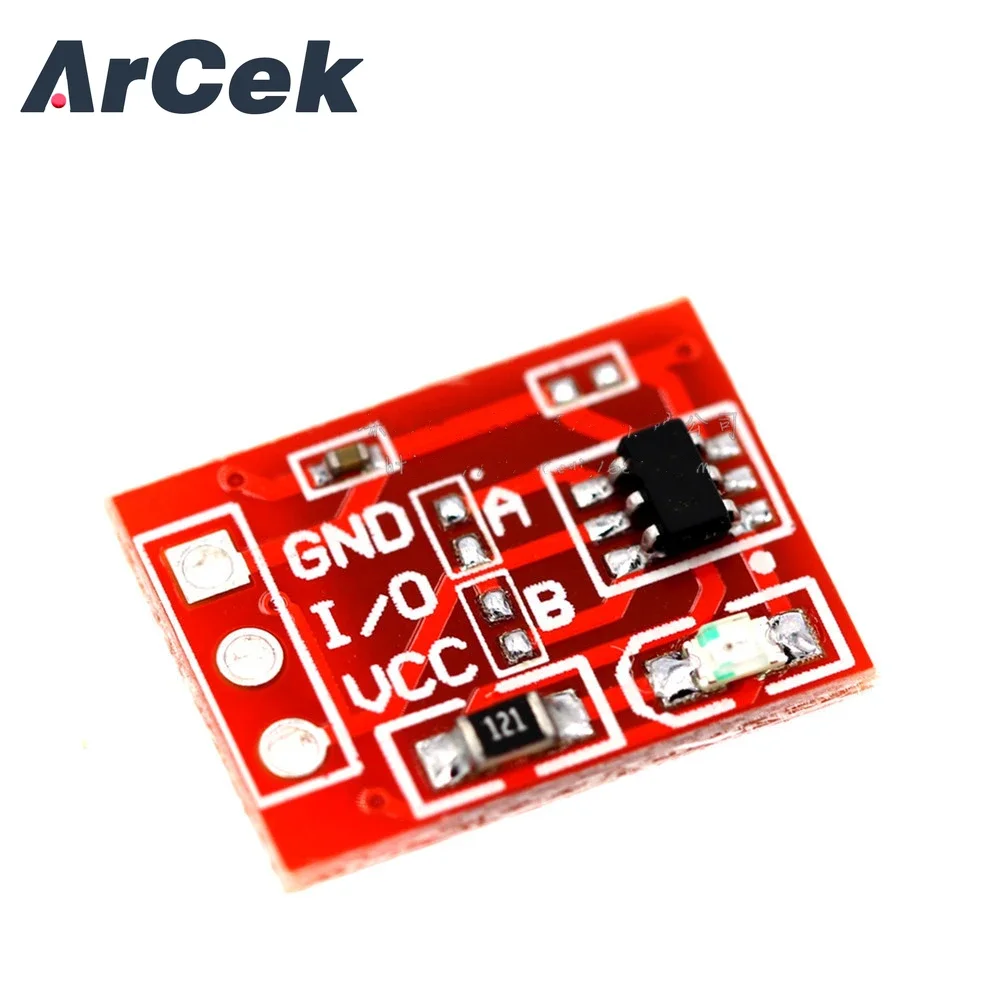 5PCS TTP223 Touch Key Switch Module Touching Button Self-Locking/No-Locking Capacitive Switches Single Channel Reconstruction