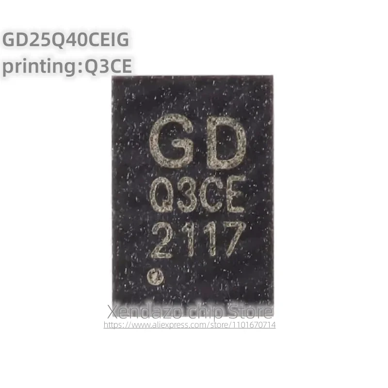 10pcs/lot GD25Q40CEIG printing Q3CE USON-8 package Original genuine 4M bit 3.3V serial flash memory chip