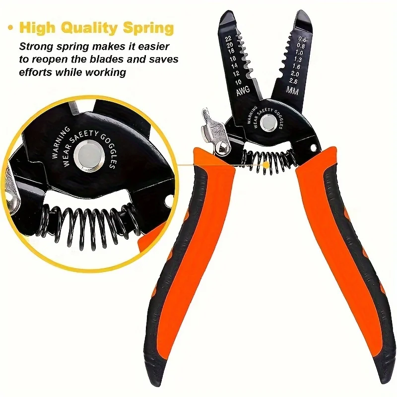 Multi-Functional Electrician Wire Stripper & Crimper Tool - Perfect For Peeling & Network Cabling