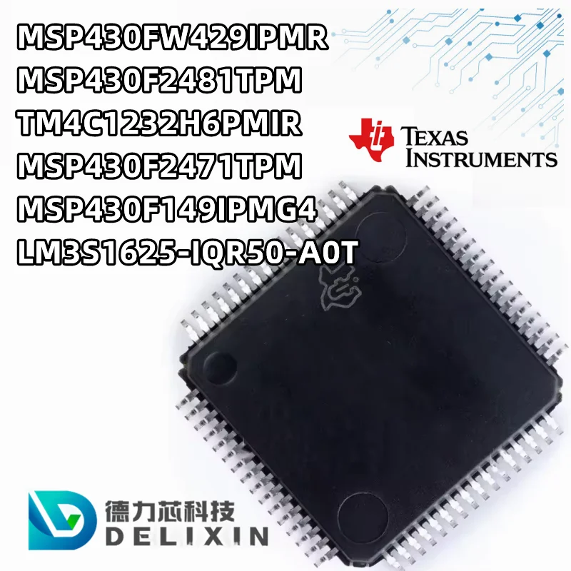 MSP430FW429IPMR MSP430F2481TPM TM4C1232H6PMIR MSP430F2471TPM MSP430F149IPMG4 LM3S1625-IQR50-A0T Układy mikrokontrolera