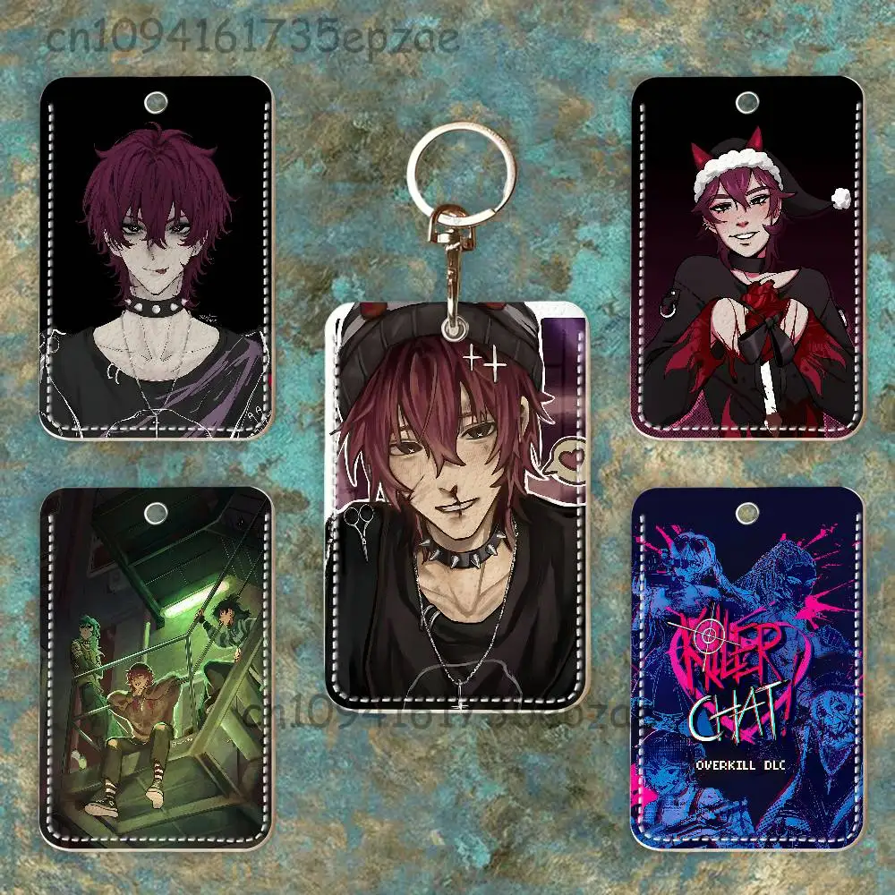K-Killer C-Chat Ronin Custom Access Card Case Leather Card Holder Keychain Key Ring Transportation Card Case Gifts