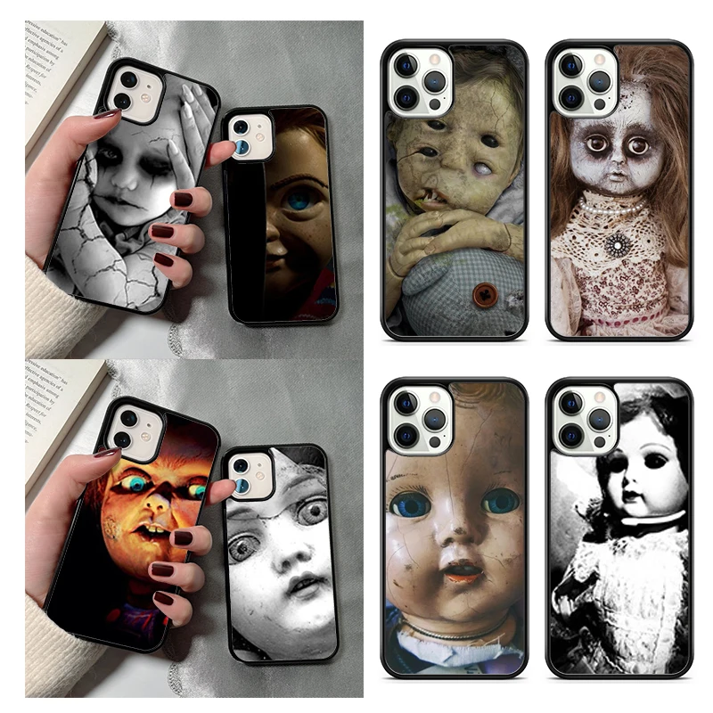 Creepy Baby Doll Horror Phone Case For iPhone 14 15 16 13 12 Mini Max Cover For Apple 11 Pro Max 6S 8 7 Plus SE2020 Coque