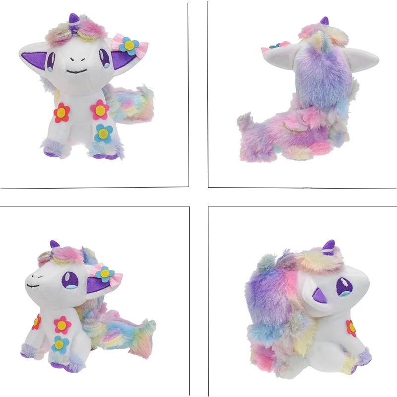 Galarian Ponyta Pokemon Plush Toy, Rapidash Gallopa, Cavalo fofo, Boneca de pelúcia macia, Brinquedo animal, Presente de aniversário quente