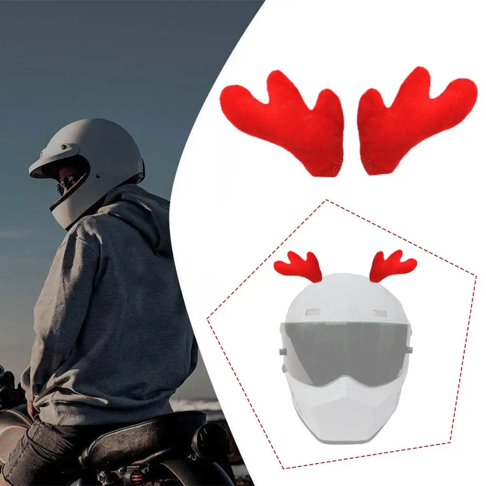 Motorcycle Helmet Christmas Decor Plush Cute Big Bull Helmets Ornaments Children's Helmets Toy Accessories Horns Decorative R9l5