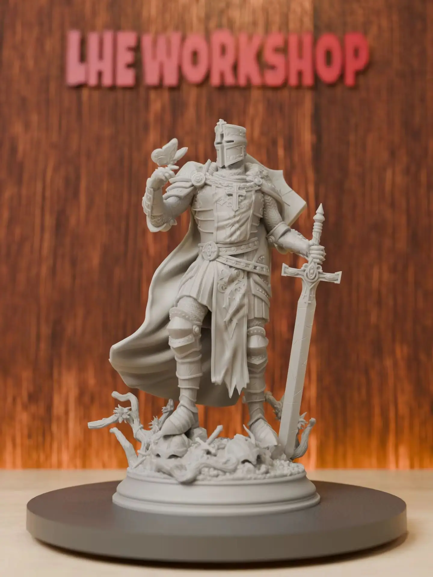 

Crusader Knight Miniatures | 28mm-75mm | Resin 3D Printed DND Pathfinder Mini | Unpainted Grey