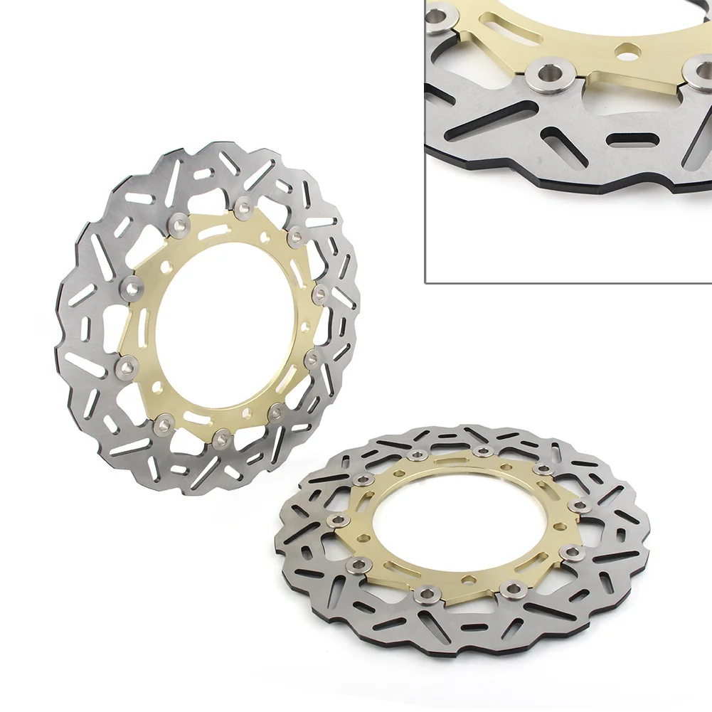 2Pcs Gold Motorcycle Front Brake Discs Rotors For Kawasaki Z650 Ninja650 ABS Z900 RS 2017 2018 2019 2020 2021 2022