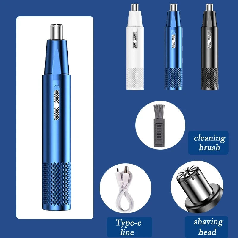 Electric Nose Hair Trimmer Beard Clipper Rechargeable Multi-kinetic Washable Shaving 2in1 Nose Ear Hair Trimmer Electric Razor