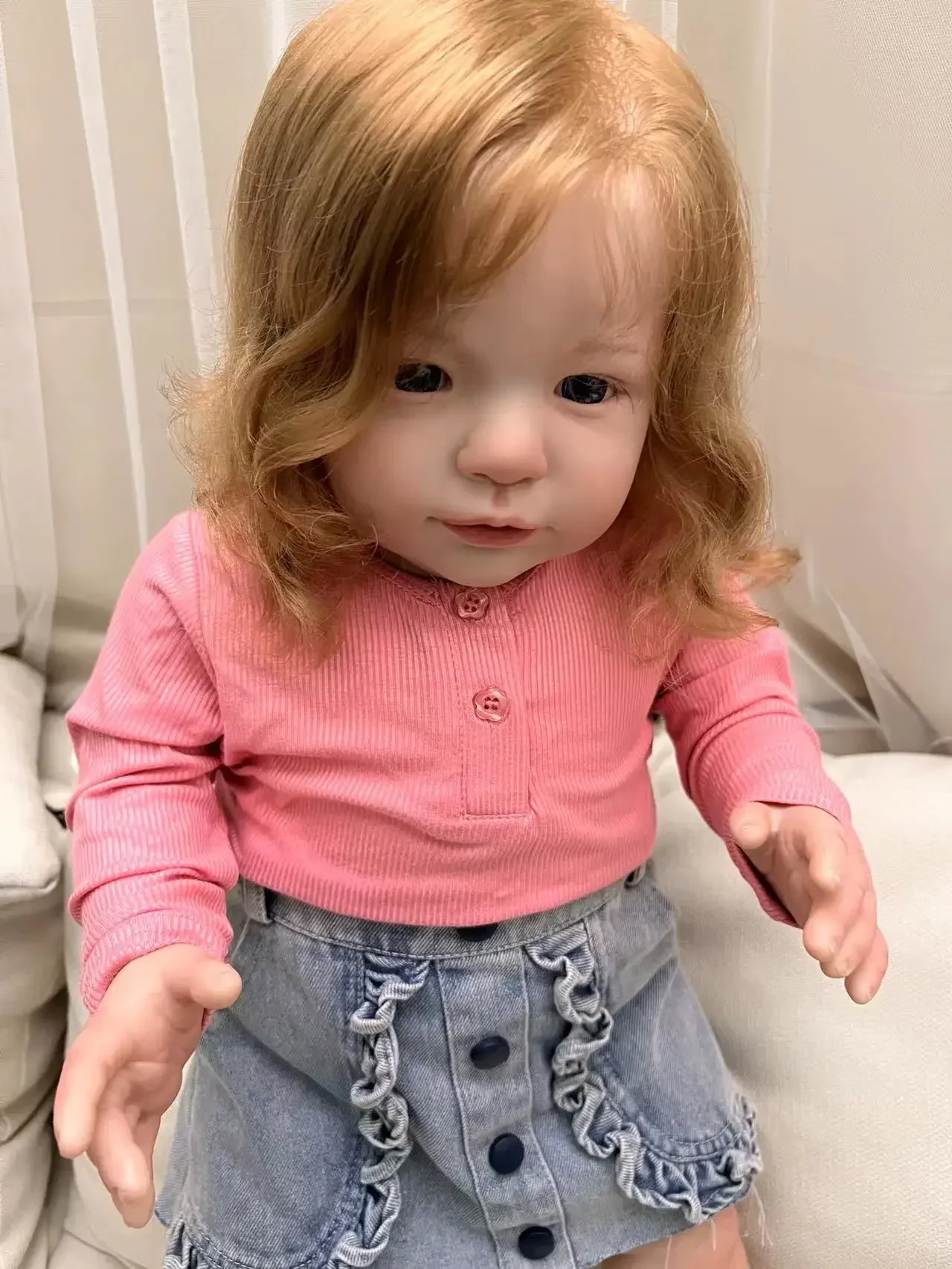 29inch 72CM Real Photos Bebe Reborn Vito With Hand-Rooted Hair Standing Vision Already Finished Dolls For Girl Toys For Children