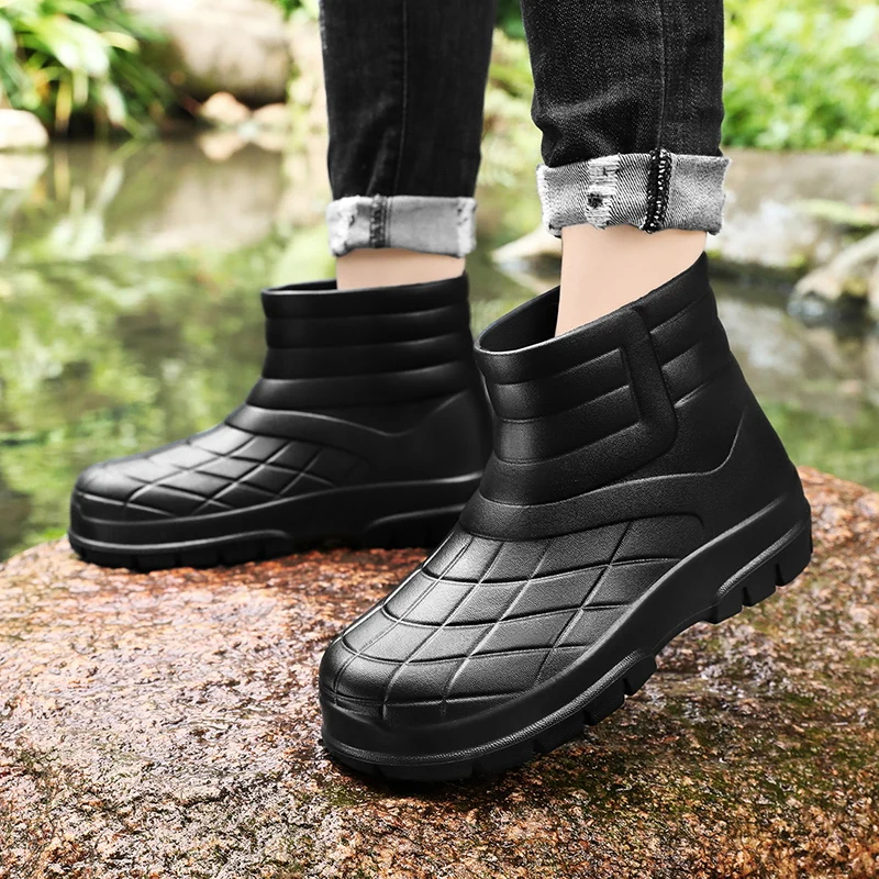 Fashion Women's Rain Boots Waterproof Outdoor Casual Shoes Snow Boots Couple Water Shoes Non-slip And Comfortable