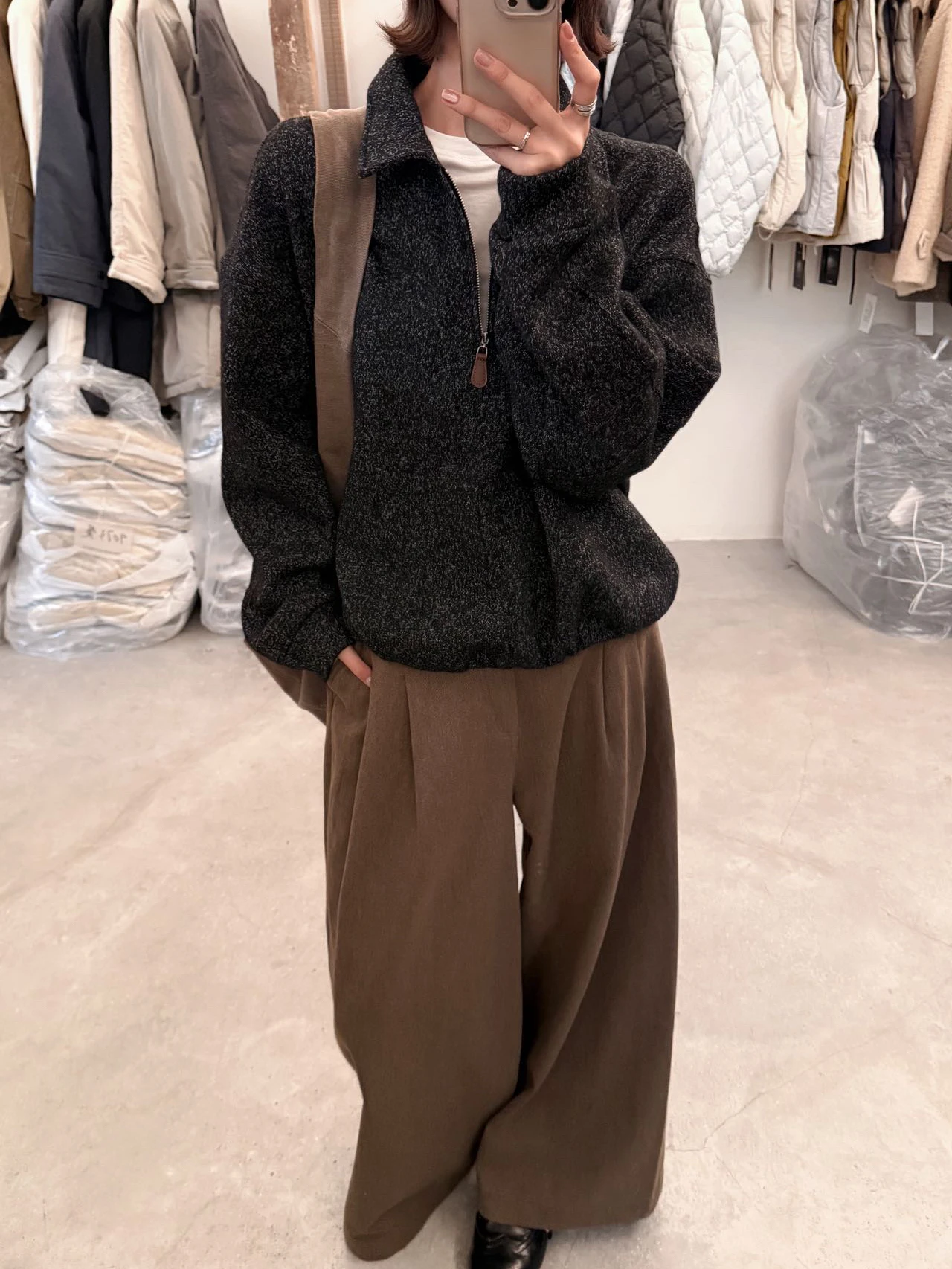 

Ladies' Casual Fce-Lined Knitwear Sweater Sle Warm Autumn Winter Loose Fit Comfortable Leisure Retro Hoodie Sle S748