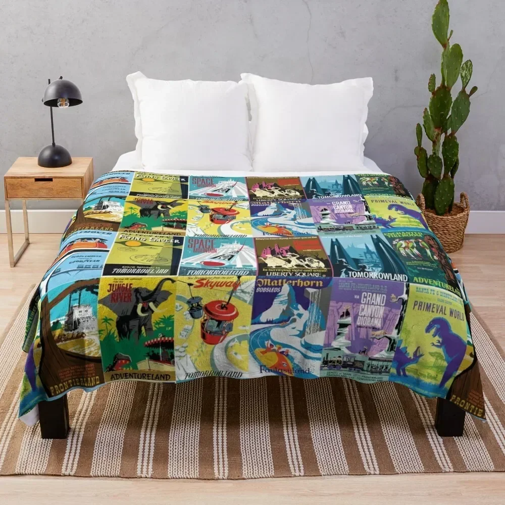 

Vintage Ride Posters Throw Blanket Fade Resistant Durable Throw Blanket