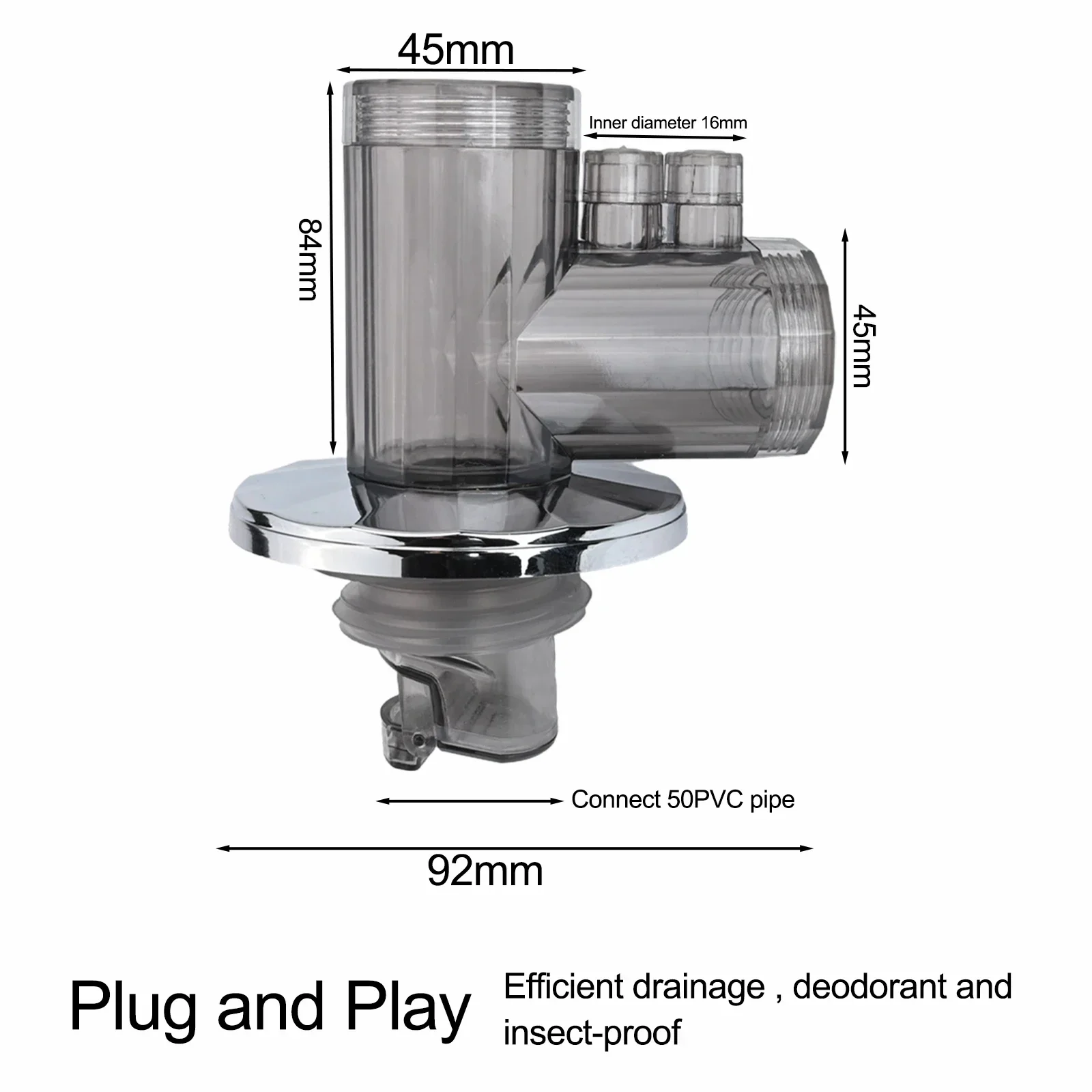 

Drainage Solutions 50 75mm Diameter Kitchen Drain Connector Installation Kit Effortless Setup Home And Kitchen Use