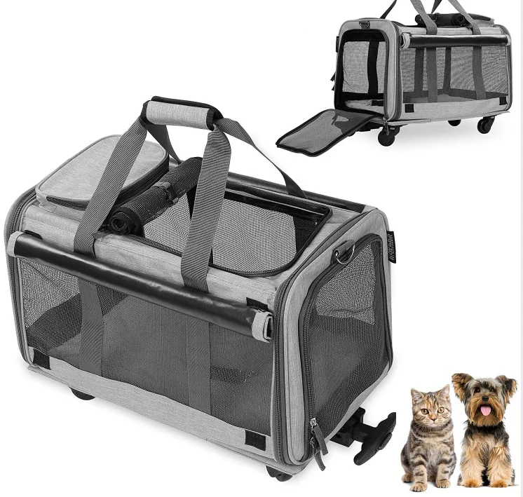 Electrolux-Sac de voyage souple pour animaux de compagnie, approuvé par la compagnie aérienne, chats et chiens, roues parfaites, chariot pliable pour petits et moyens animaux de compagnie