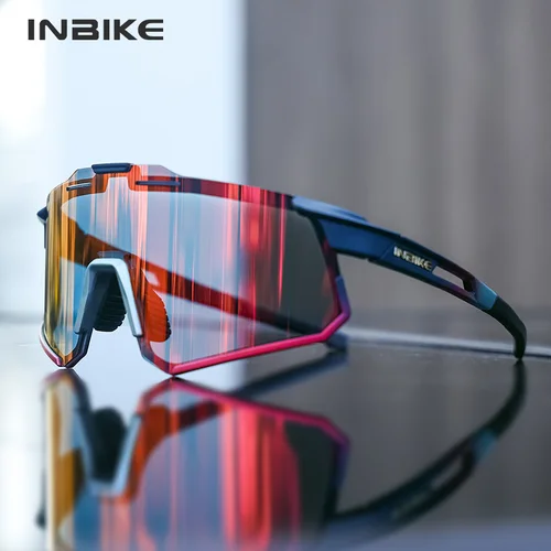 INBIKE-gafas de sol fotocromáticas para ciclismo, lentes profesionales para montar en bicicleta de carretera, a prueba de viento, gafas de arena para hombre