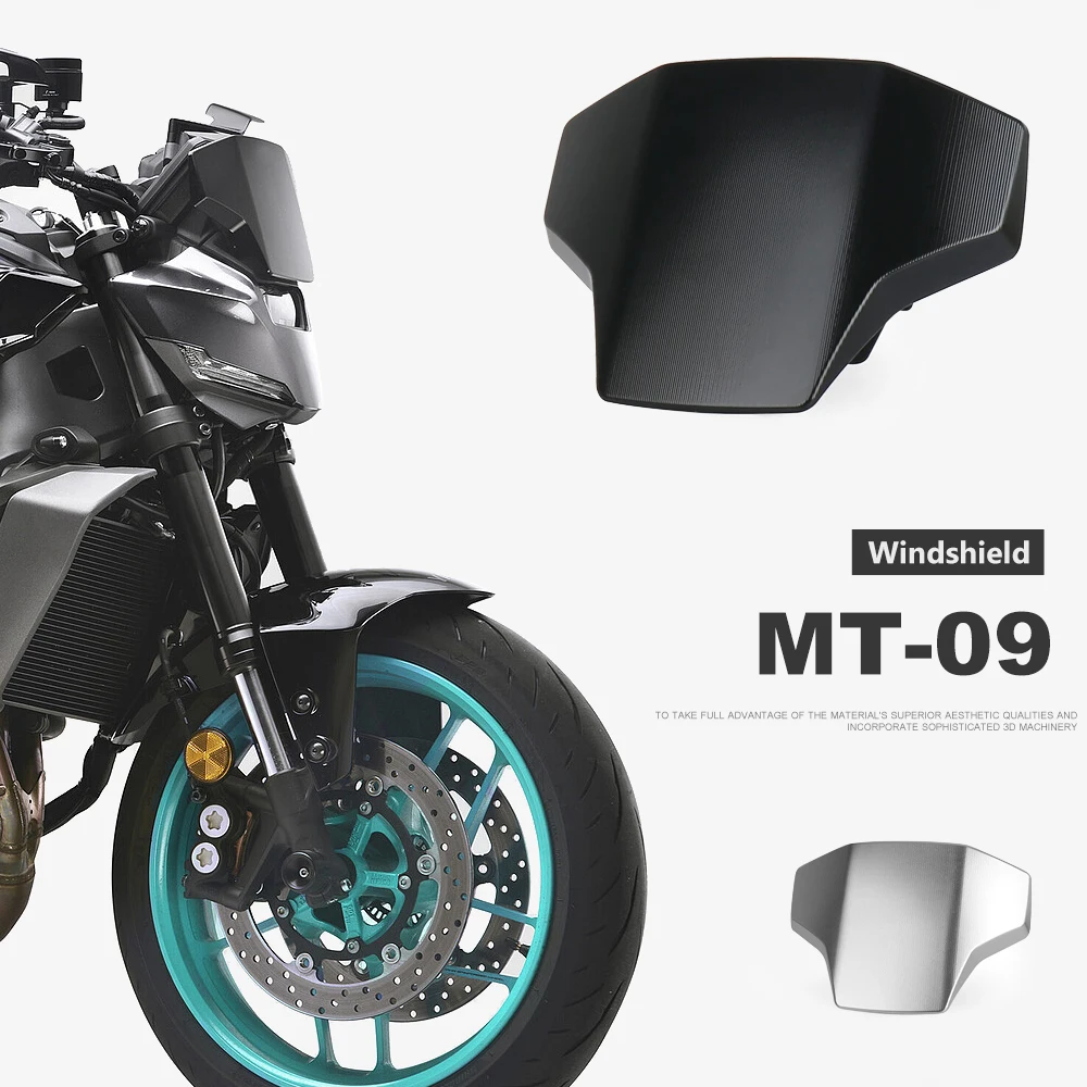 

New For Yamaha MT09 MT 09 MT-09 SP 2024 2025 Motorcycle Aluminum Sport Windshield Visor Black Silver Windscreen Deflector
