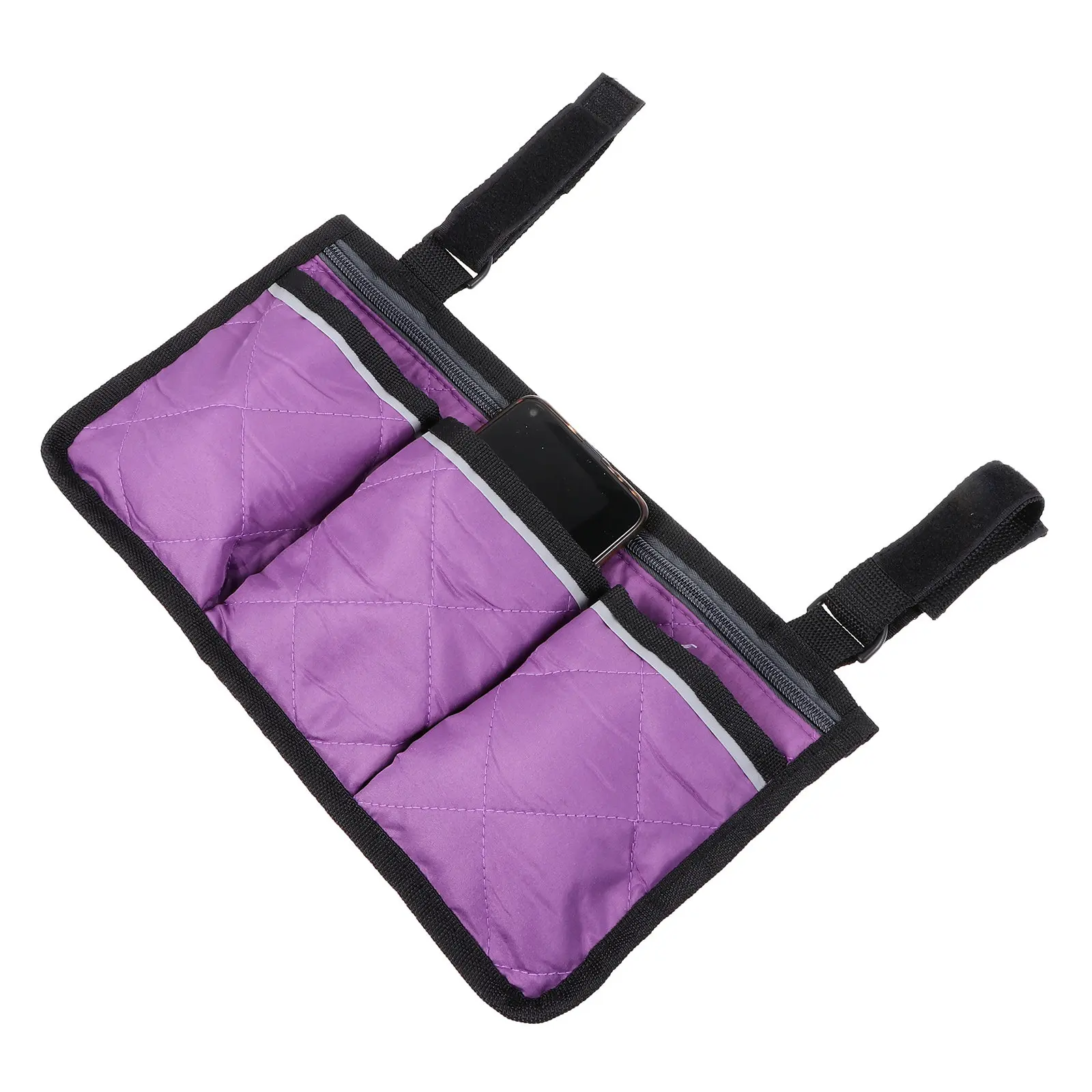 Wheelchair Side Pouch Bag Exquisite Workmanship Sturdy Portable Arm Rest Tote for Wheelchair Rollator Walker Scooter Storage