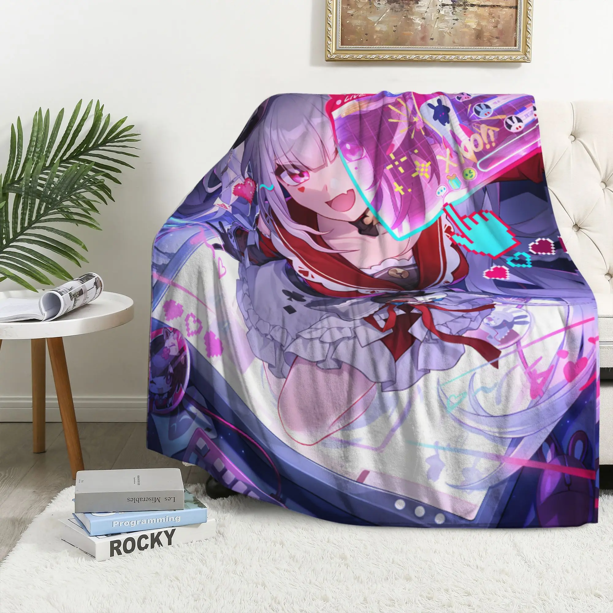 

Honkai Star Rail Sparxie Blanket Anime Flannel Fleece Throw Kawaii Idol Girl Soft Plush Bed Couch Cover Gamer Gift